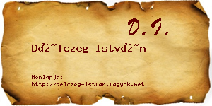 Délczeg István névjegykártya